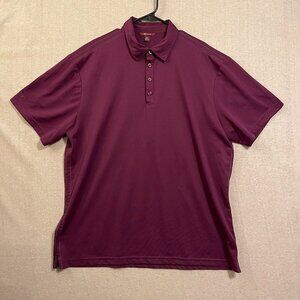 Red House Polo Men's 2XL Burgundy Short Sleeves